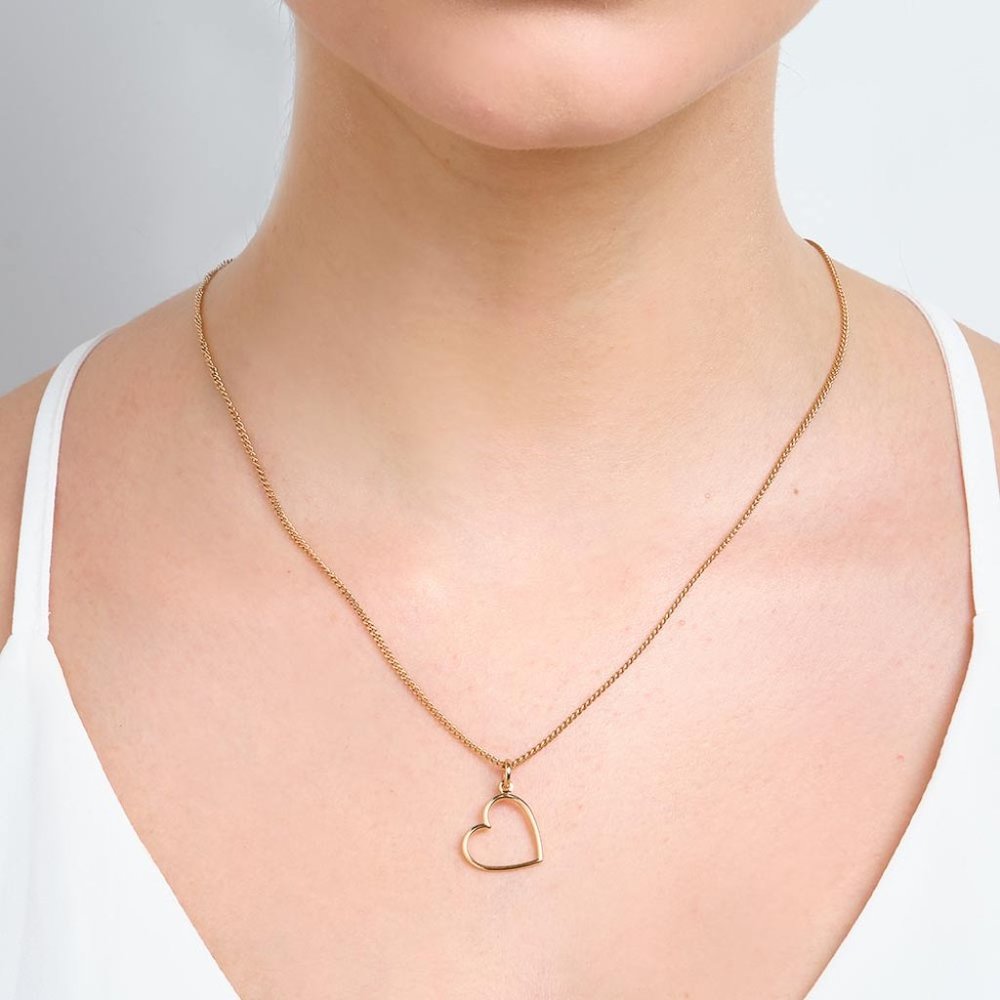 Gold plated heart pendant
